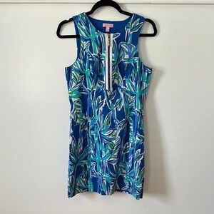 Lilly Pulitzer Tropical Blue and Green Dress - SIZE 6